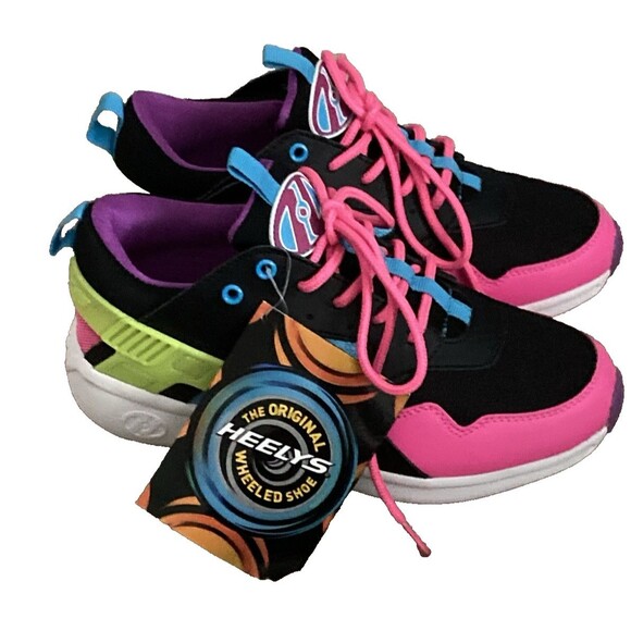 HEELYS Force HE100881 Black Pink Neon Multi Color Shoes Youth 6/ Women's 7 *READ - Picture 15 of 15